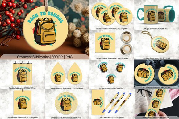 Back to School Backpack Sublimation PNG: A Complete Creative Kit