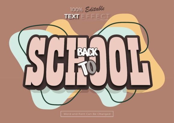 Back to School Editable Text Effect - AI