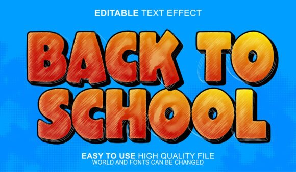 Back to School Typography Design Vector for Creative Projects