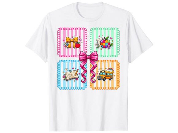 Evaluating the Cute Bow Back to School T-Shirt Design for Personal and Commercial Use