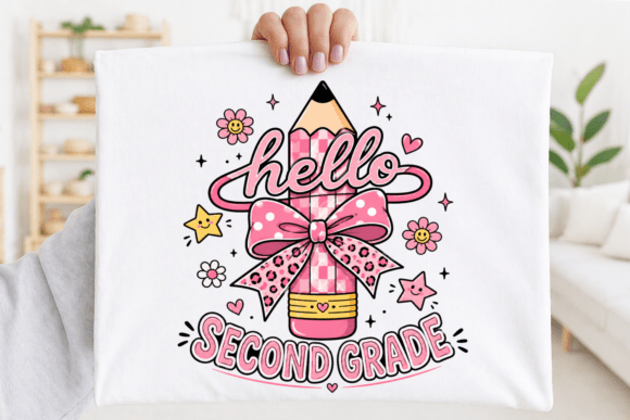 Hello Second Grade Back to School PNG