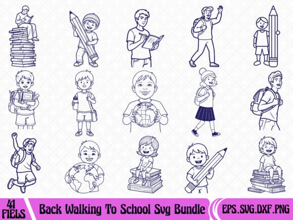 Kids Back to School SVG Bundle for Creatives