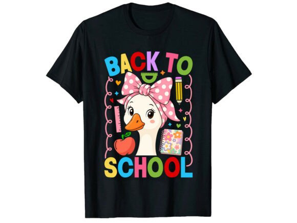 Make the First Day of School Extra Adorable with This Cute Duck Back to School T-Shirt Design
