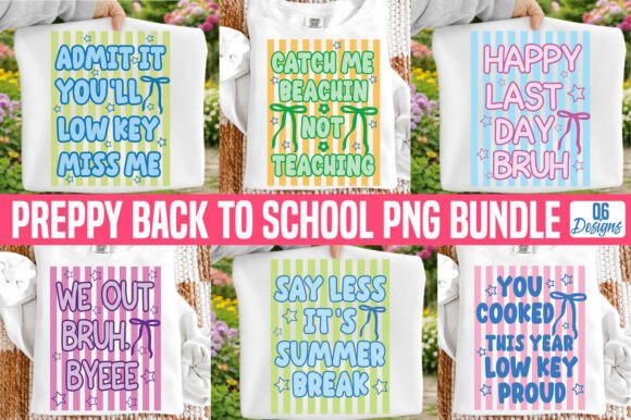 Preppy Back to School SVG PNG Bundle