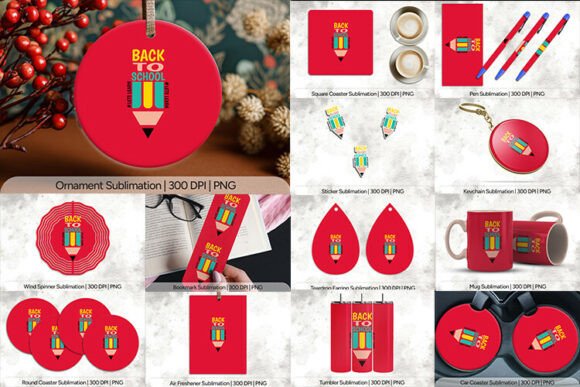 Red Pencil Back to School Sub Bundle: Creative Assets