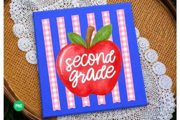 Second Grade Apple PNG, Back to School
