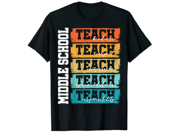 Teach Kindness Back to School T-Shirt Design