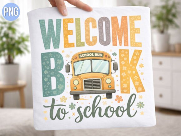 Welcome Back to School Bus Retro PNG: A Design Asset for Creators